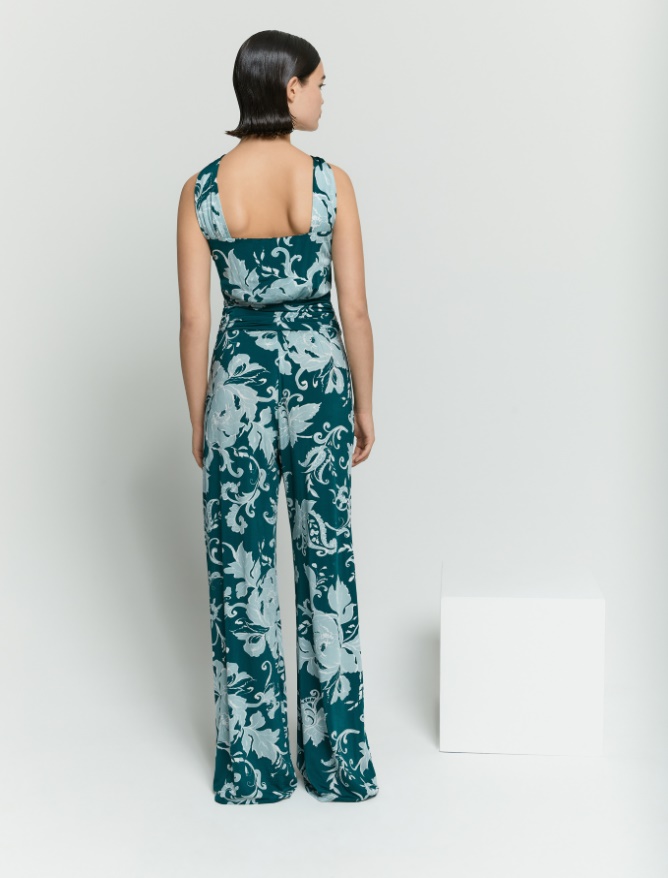 Donna Tute Eleganti Estive Jumpsuit Lunghi Stampato Floreale Tuta