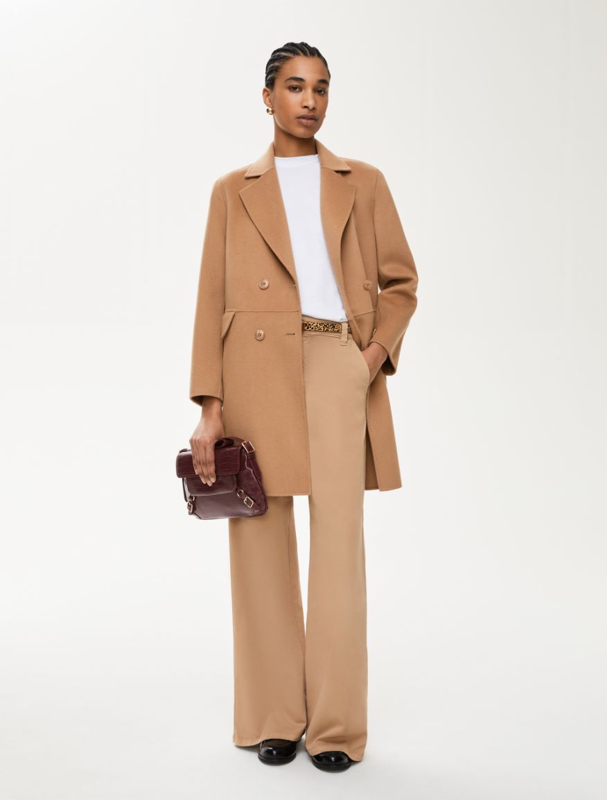 Egg-shaped coat - CAMEL - Iblues