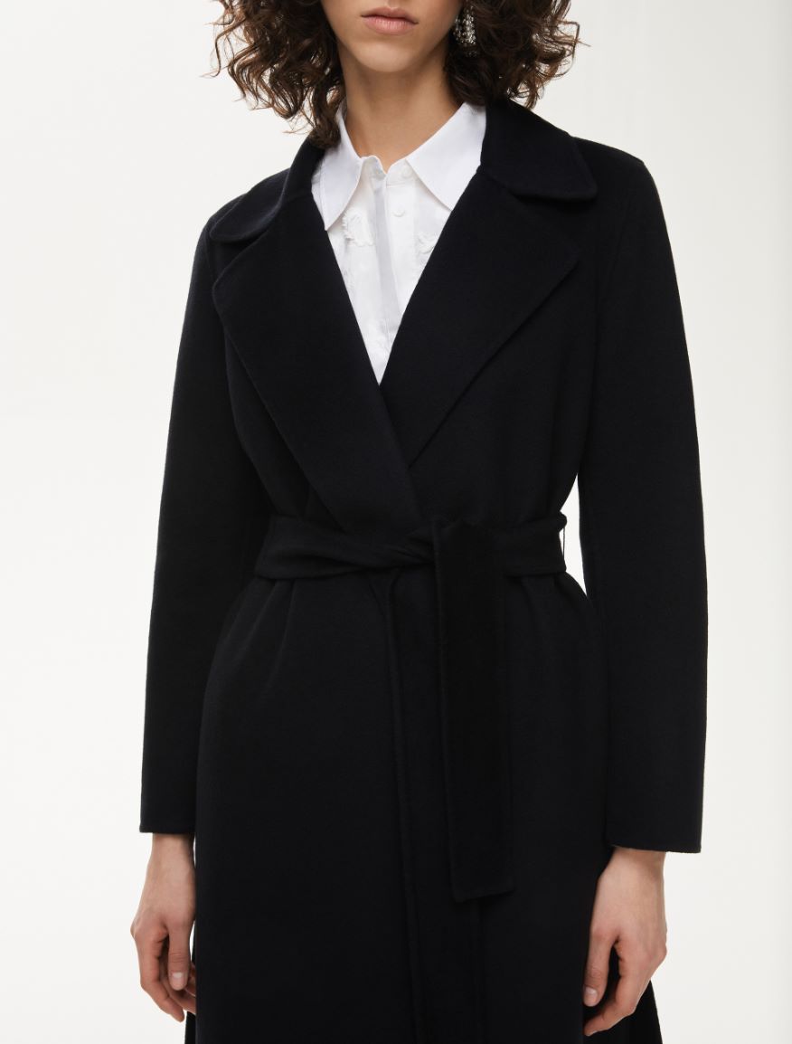 Double-breasted coat - BLACK - Iblues - 3