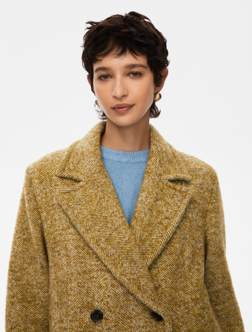 Double-breasted coat - OLIVE - Iblues - 3