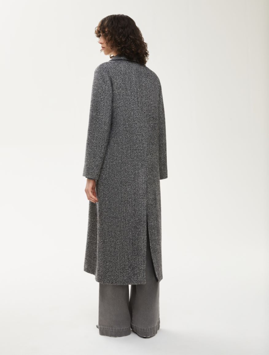 Straight-fit coat - BLACK - Iblues - 2