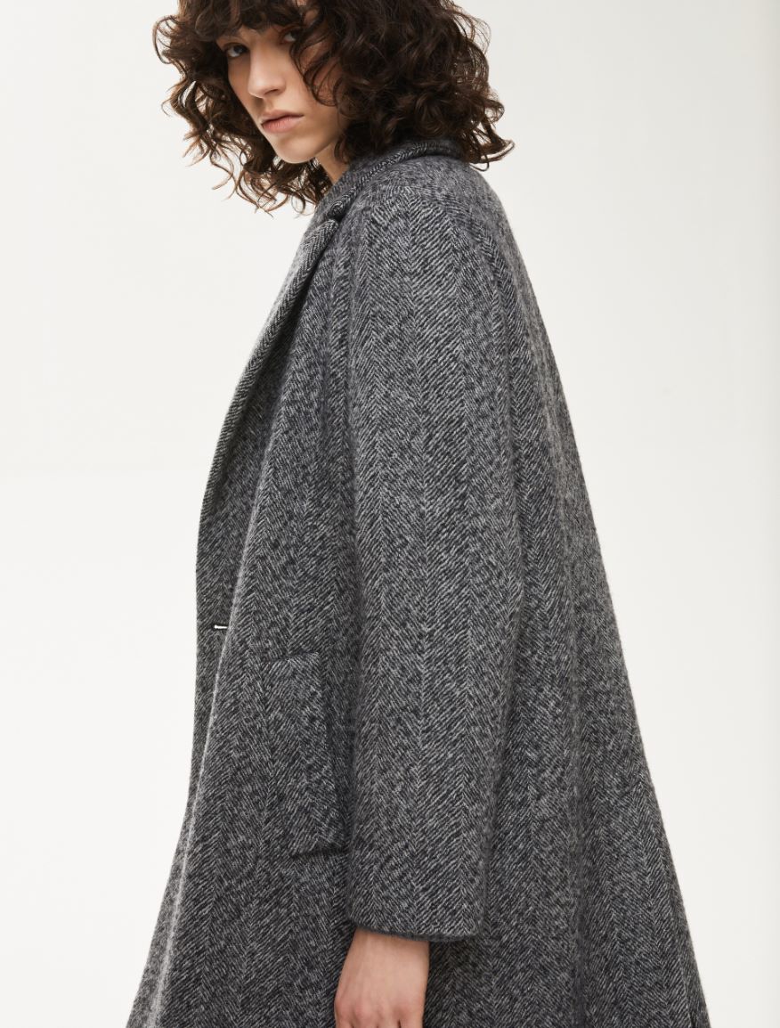 Straight-fit coat - BLACK - Iblues - 3