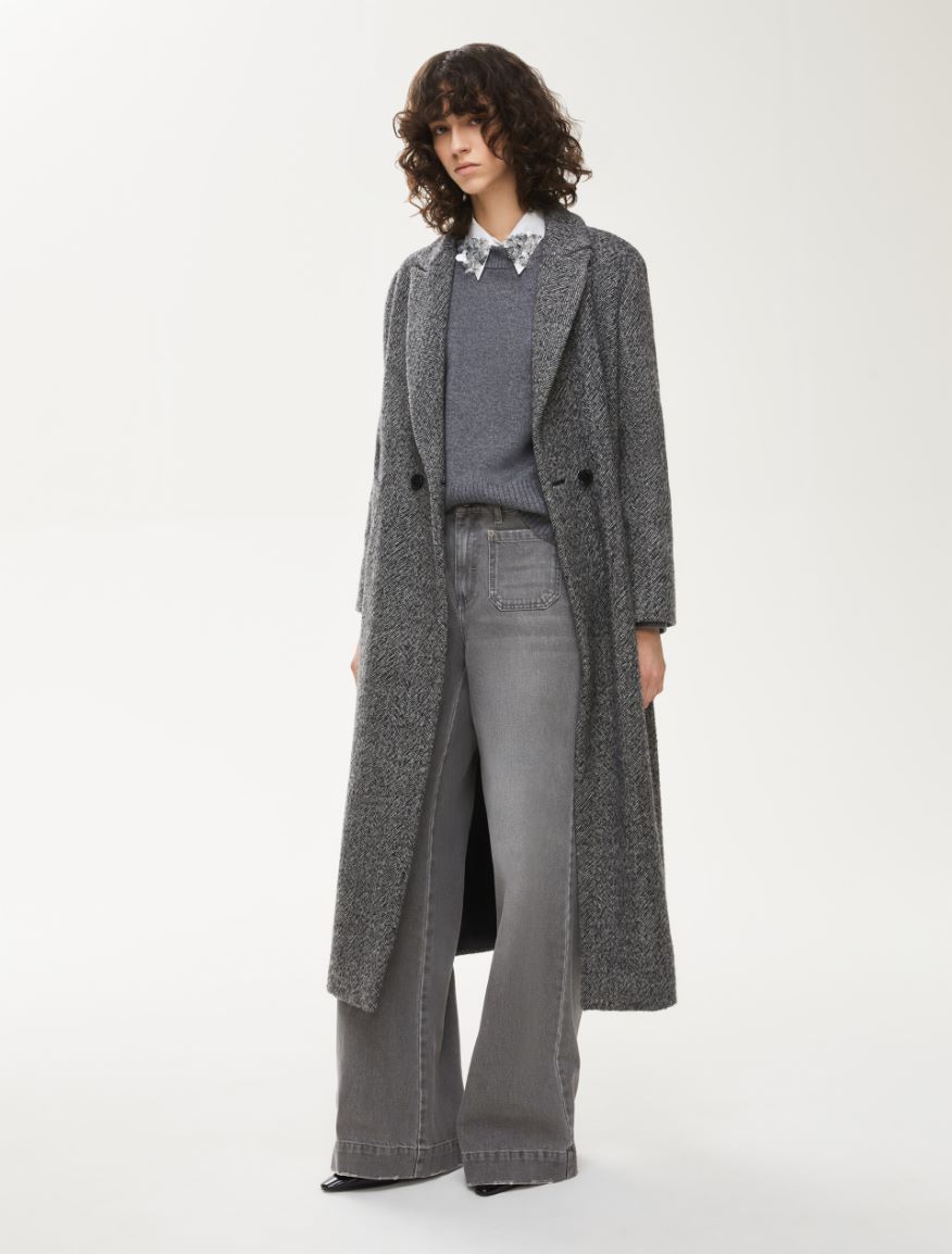 Straight-fit coat - BLACK - Iblues - 4