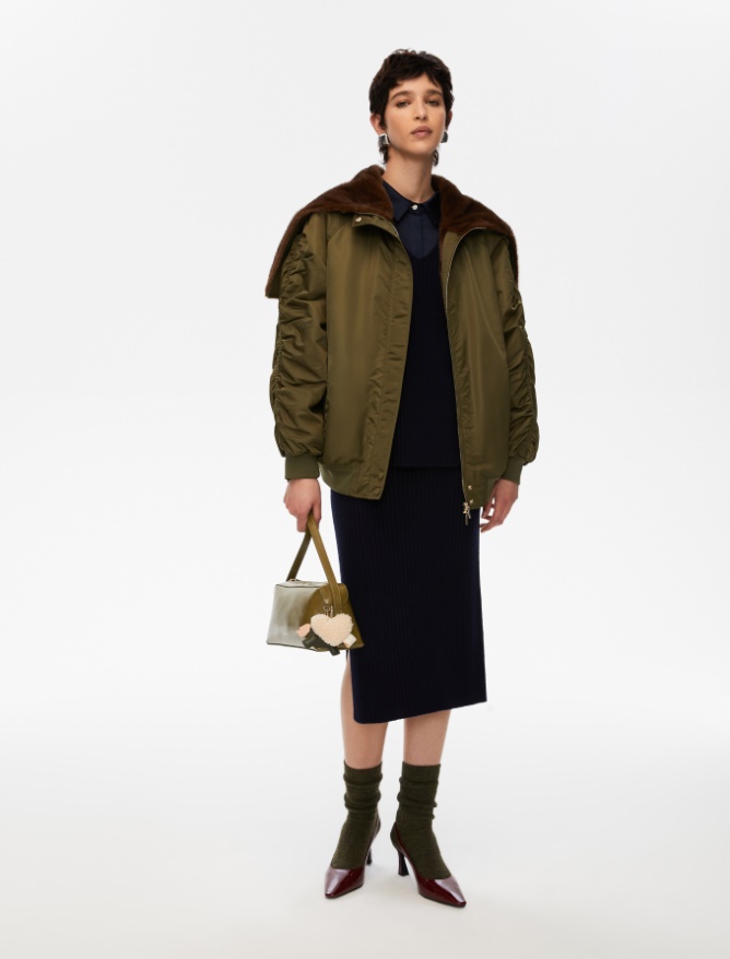 Padded bomber jacket - KAKI - Iblues
