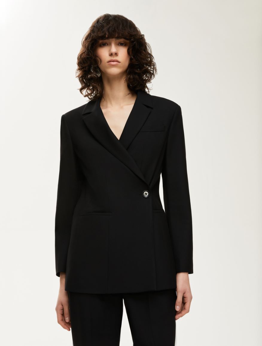 Double-breasted blazer - BLACK - Iblues