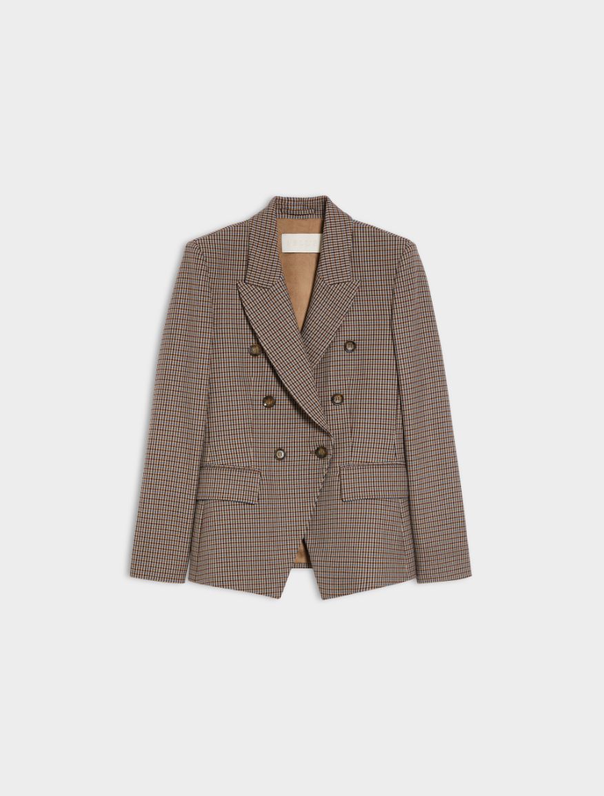 Double-breasted blazer - DARK BROWN - Iblues - 5