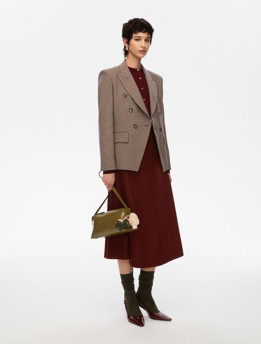 Double-breasted blazer - DARK BROWN - Iblues