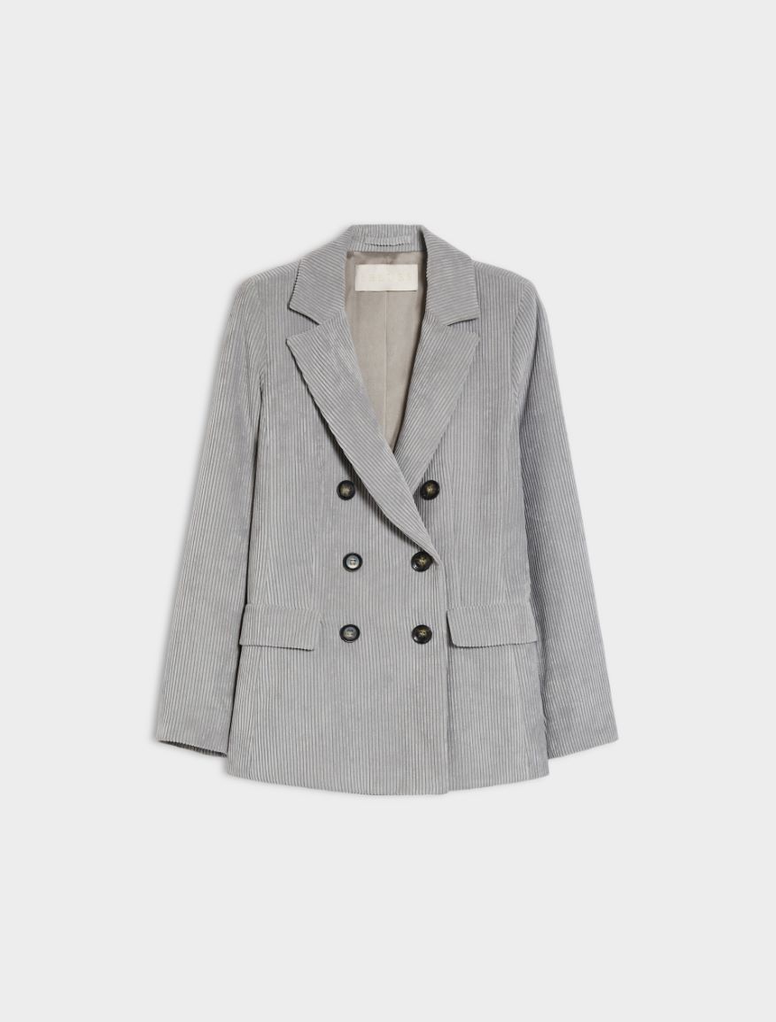 Velvet blazer - PEARL GREY - Iblues - 5
