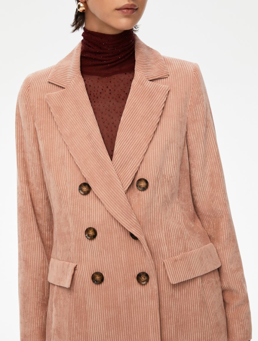 Velvet blazer - POWDER - Iblues - 3