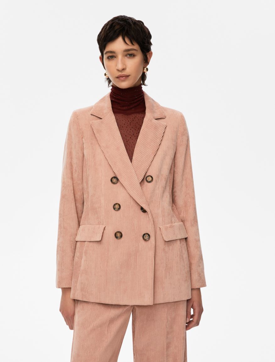 Velvet blazer - POWDER - Iblues