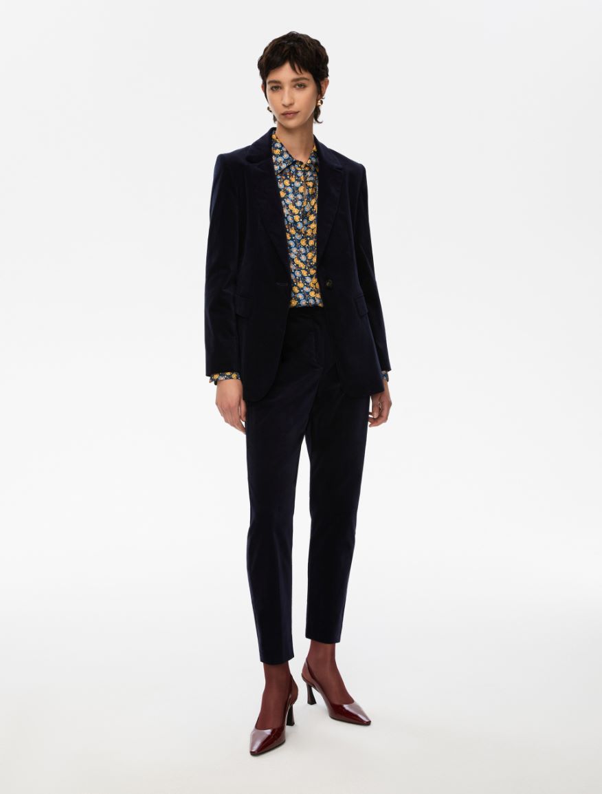 Fitted-waist blazer - MIDNIGHTBLUE - Iblues - 4