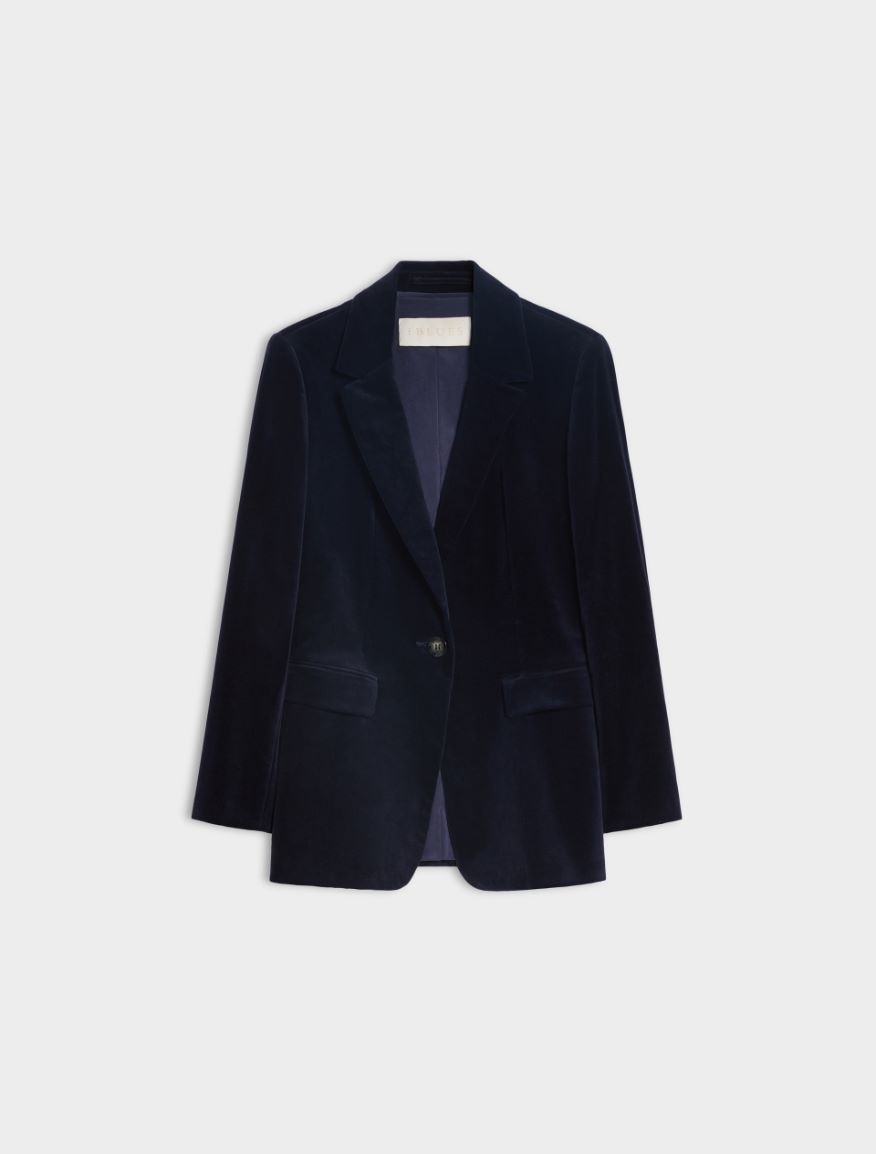 Fitted-waist blazer - MIDNIGHTBLUE - Iblues - 5