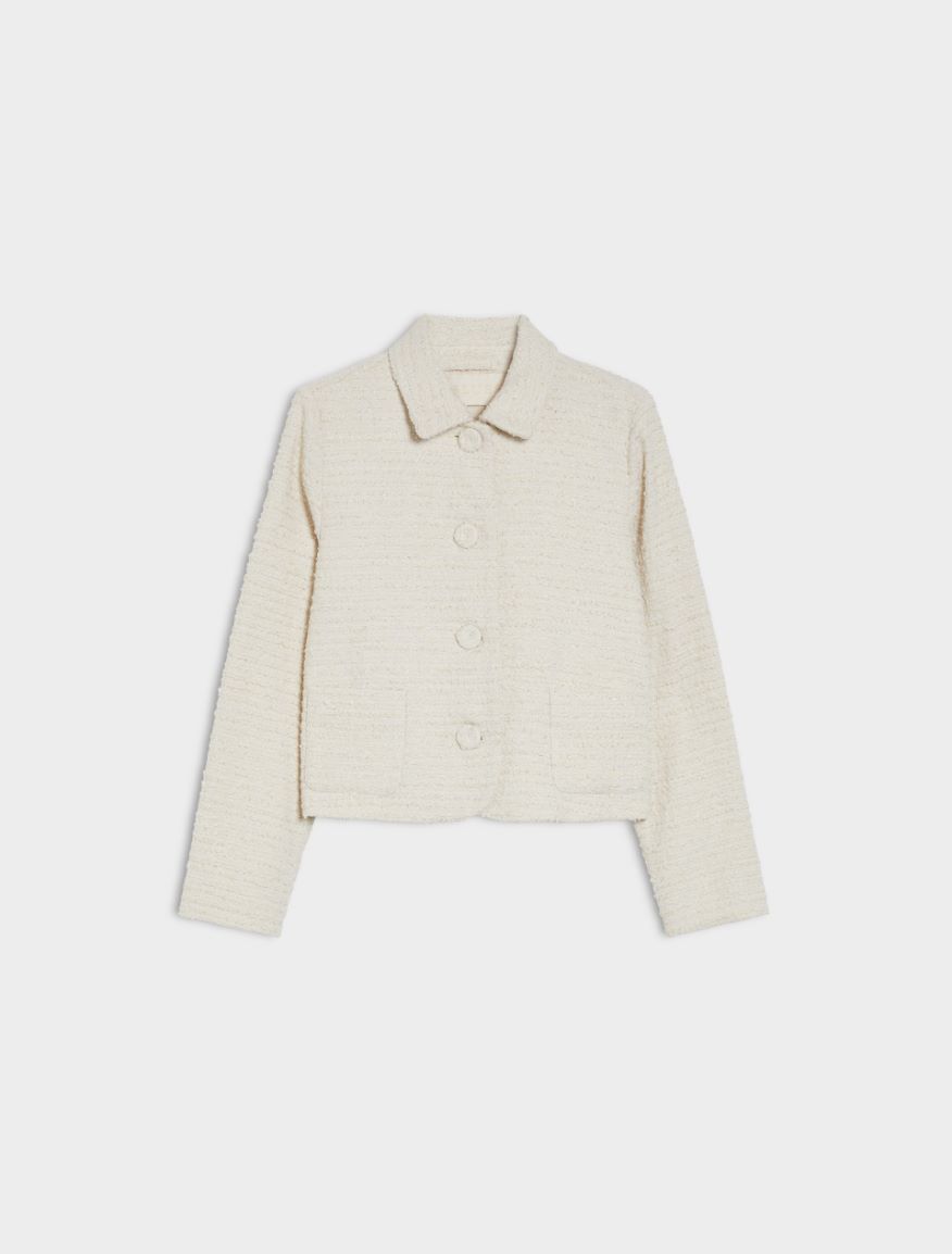 Basketweave jacket - IVORY - Iblues - 5