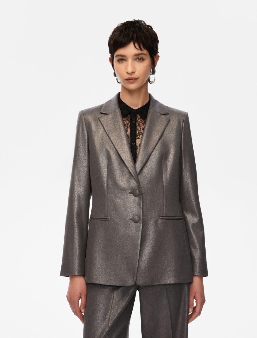 Relaxed-fit blazer - DARK GREY - Iblues