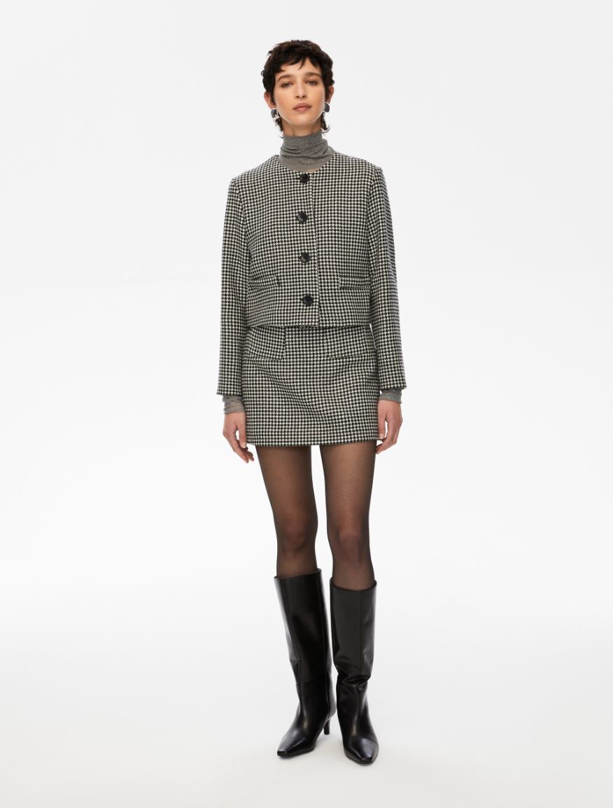 Boxy jacket - BLACK - Iblues - 4