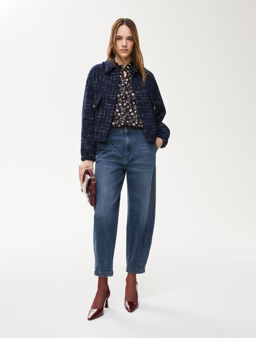 Oversized jacket - NAVY - Iblues - 4