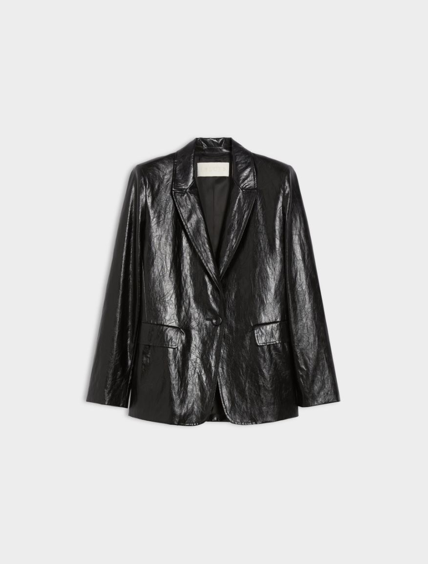 Straight-fit blazer - BLACK - Iblues - 5