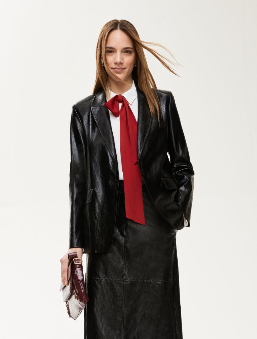 Straight-fit blazer - BLACK - Iblues