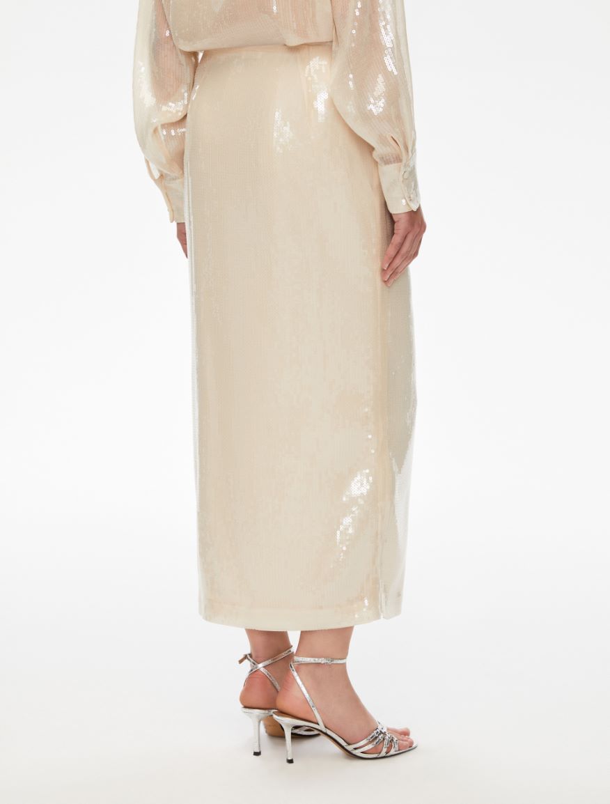 Sequin skirt - IVORY - Iblues - 2