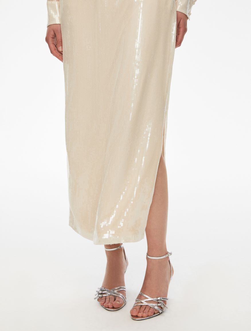 Sequin skirt - IVORY - Iblues - 3