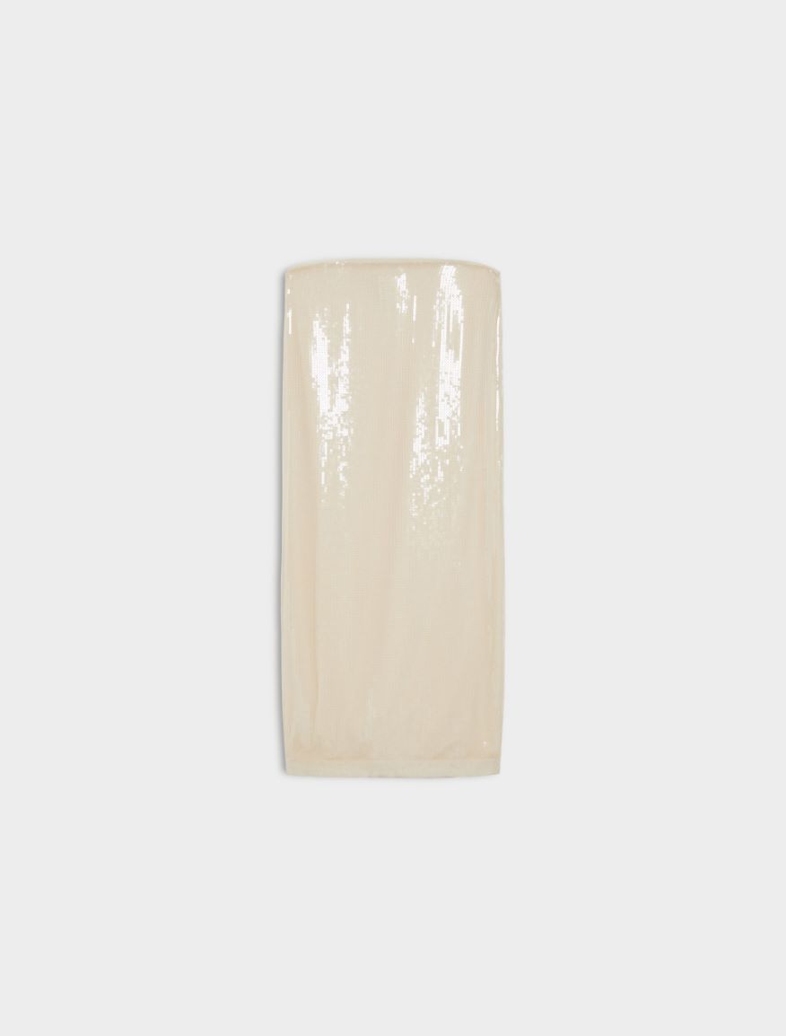 Sequin skirt - IVORY - Iblues - 5