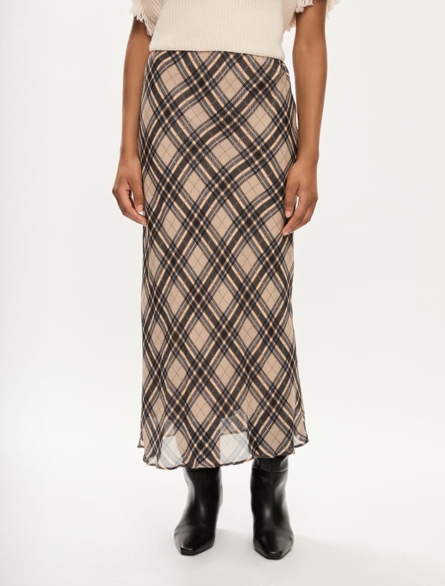 Printed skirt - CREAM - Iblues