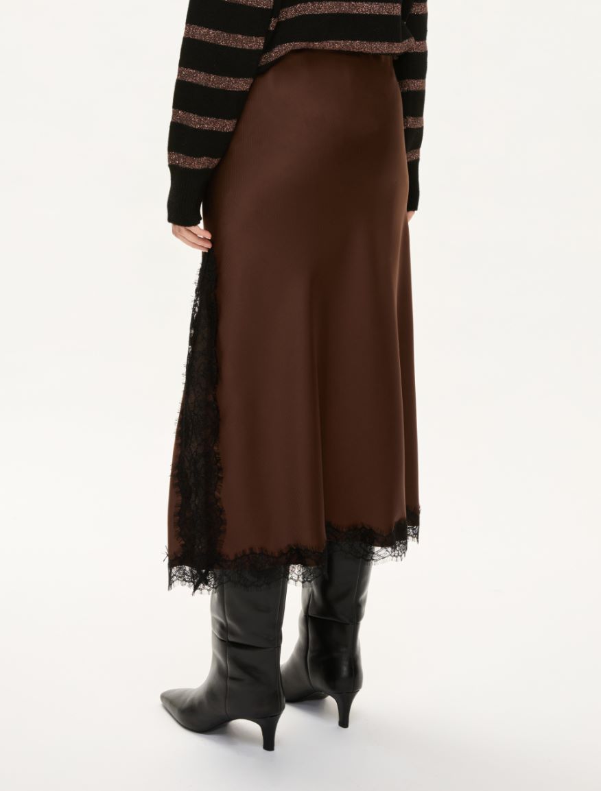 Flared skirt - CHOCOLATE - Iblues - 2
