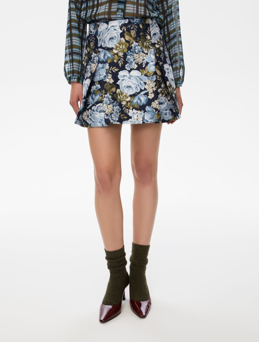 A-line skirt - DEEP BLUE - Iblues