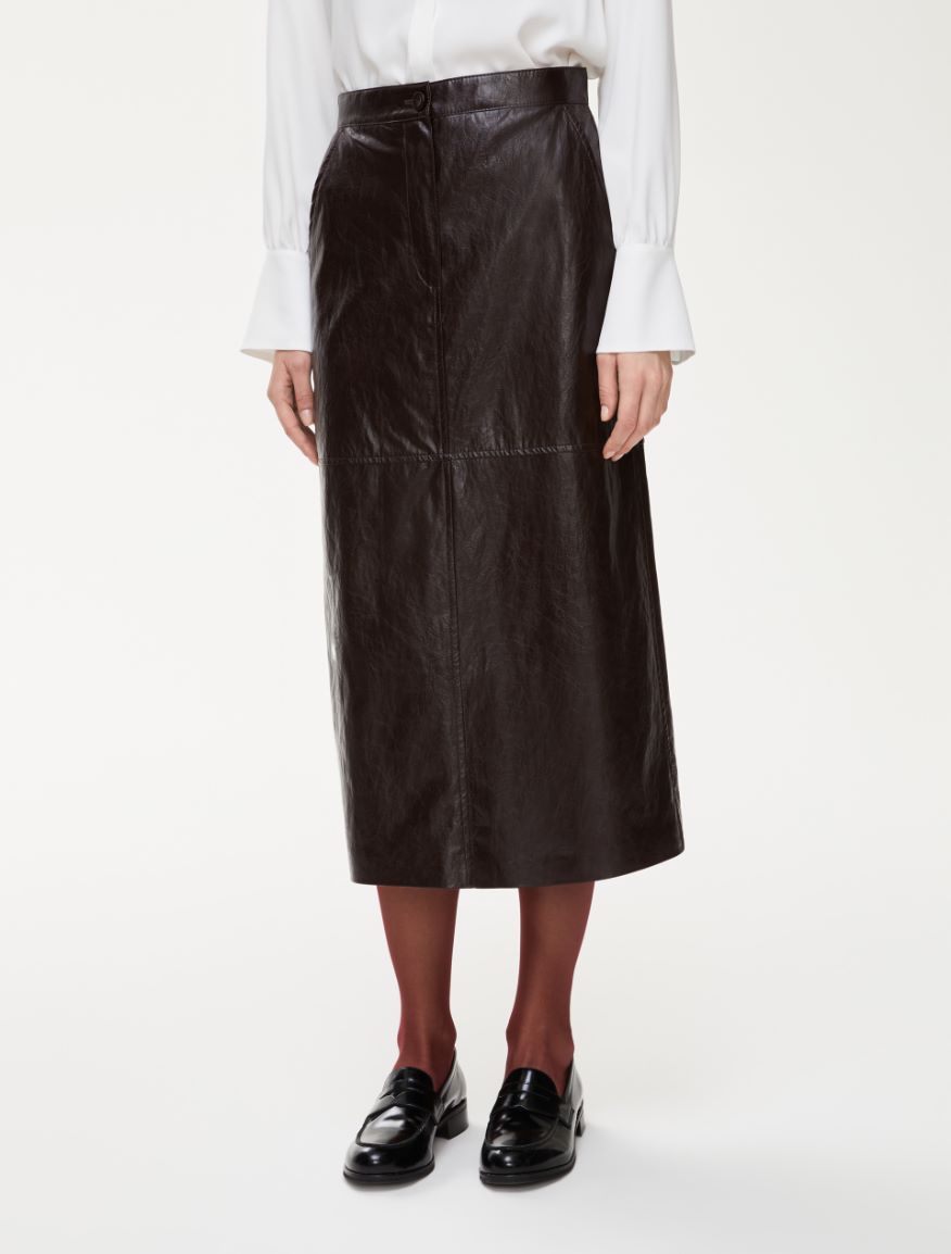 A-line skirt - BORDEAUX - Iblues