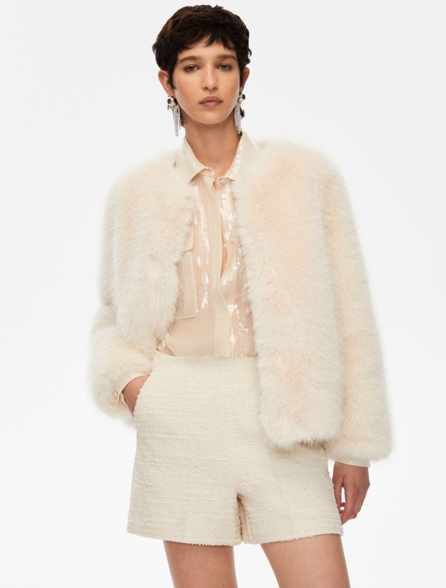 Sequinned shirt - IVORY - Iblues - 5