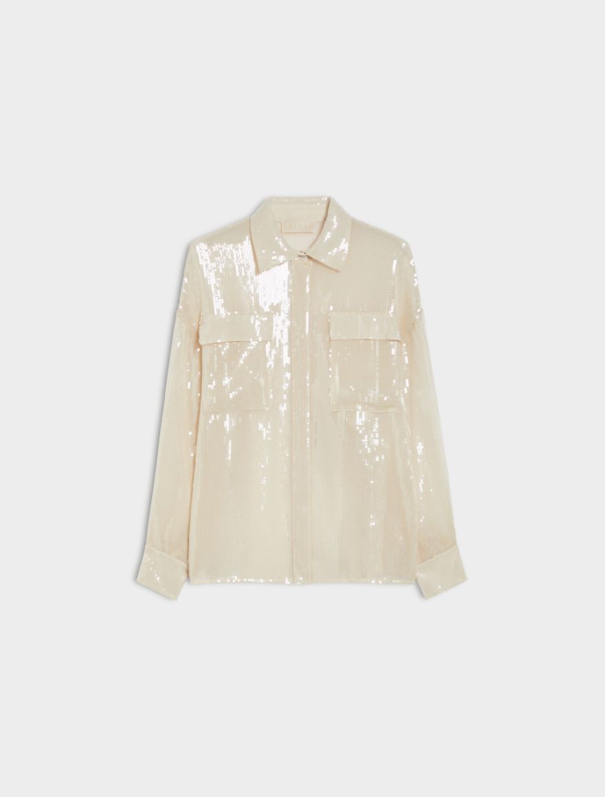 Sequinned shirt - IVORY - Iblues - 6