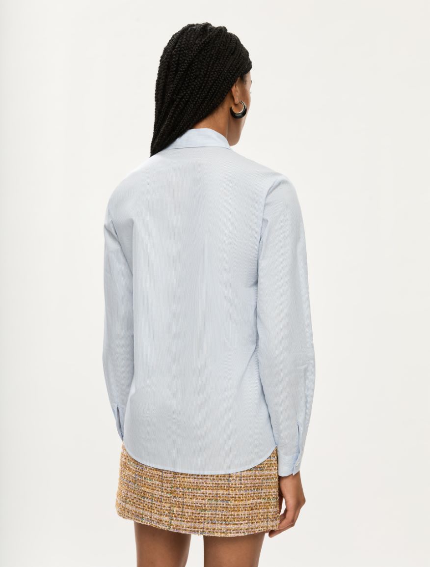 Jewel-embroidered shirt - LIGHT BLUE - Iblues - 2