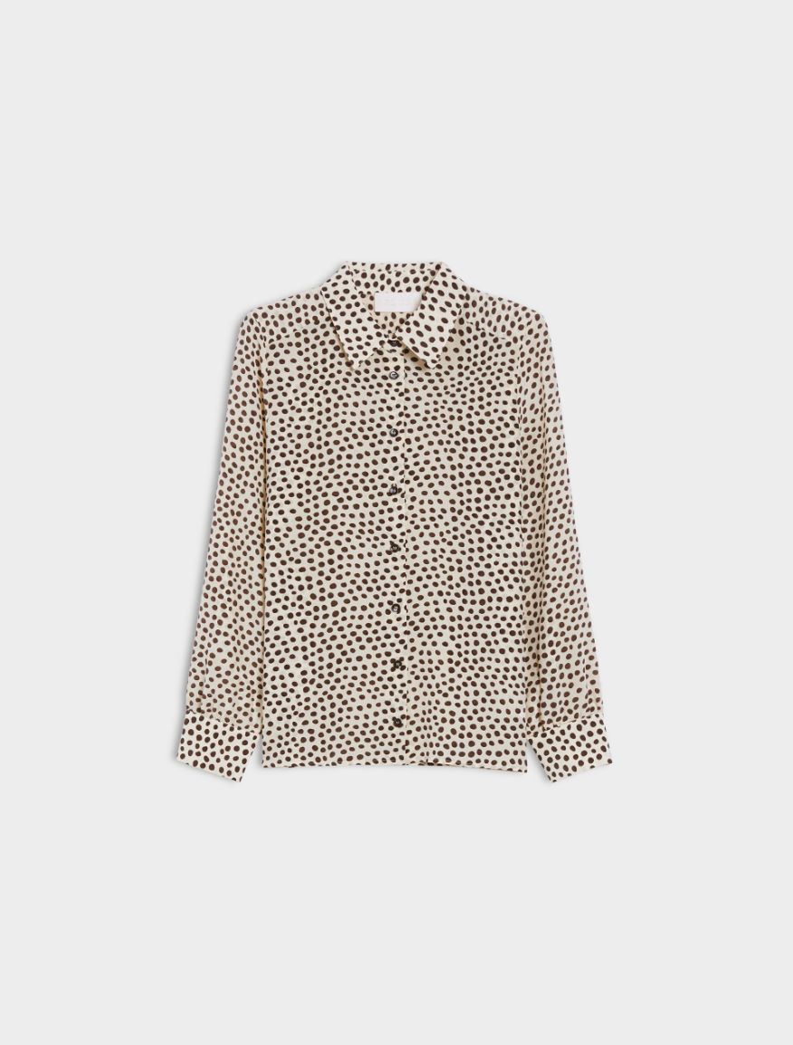 Pure silk shirt - CREAM - Iblues - 5