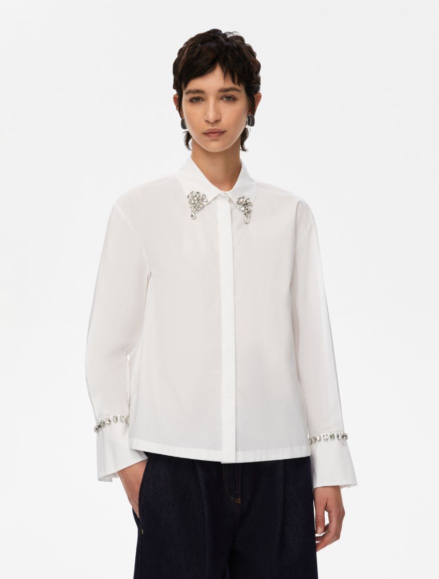 Embroidered shirt - WHITE - Iblues - 4
