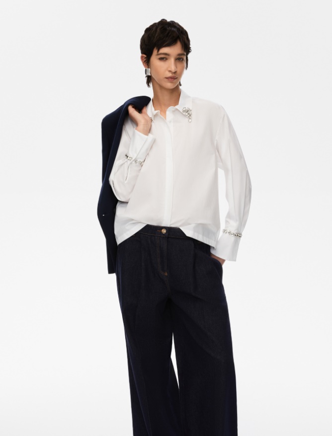 Embroidered shirt - WHITE - Iblues