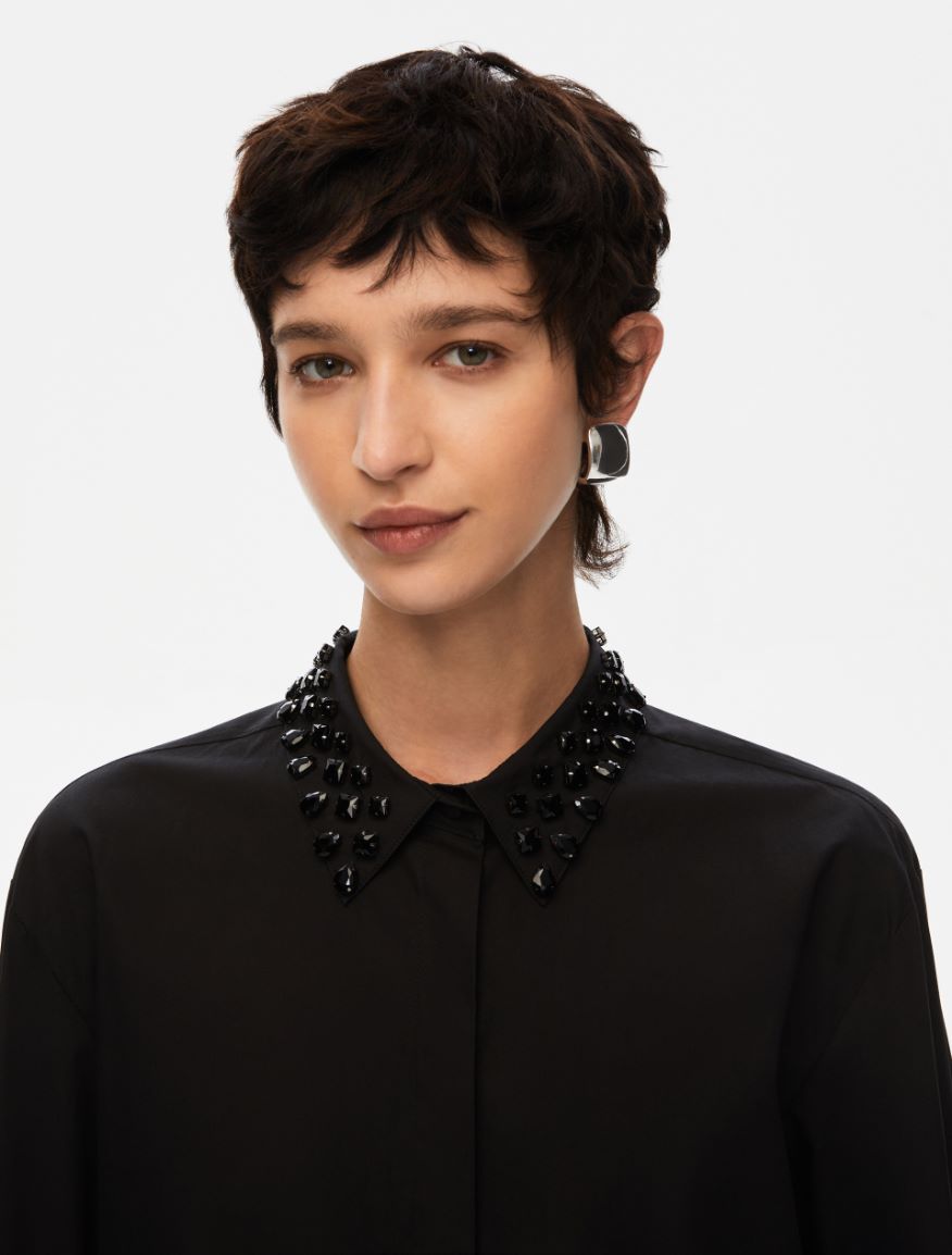 Embroidered shirt - BLACK - Iblues - 3