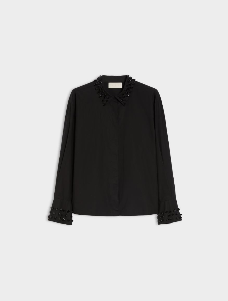 Embroidered shirt - BLACK - Iblues - 5