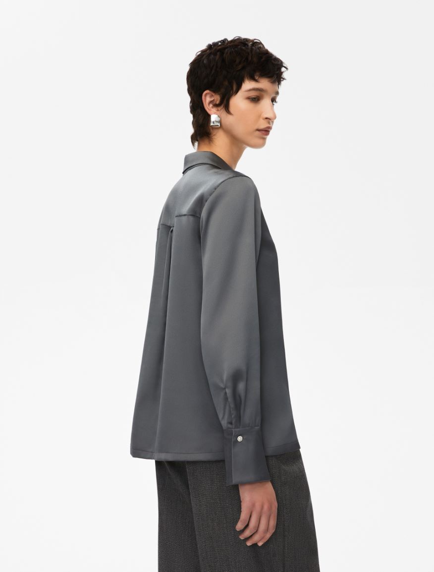 Satin shirt - IRON - Iblues - 2