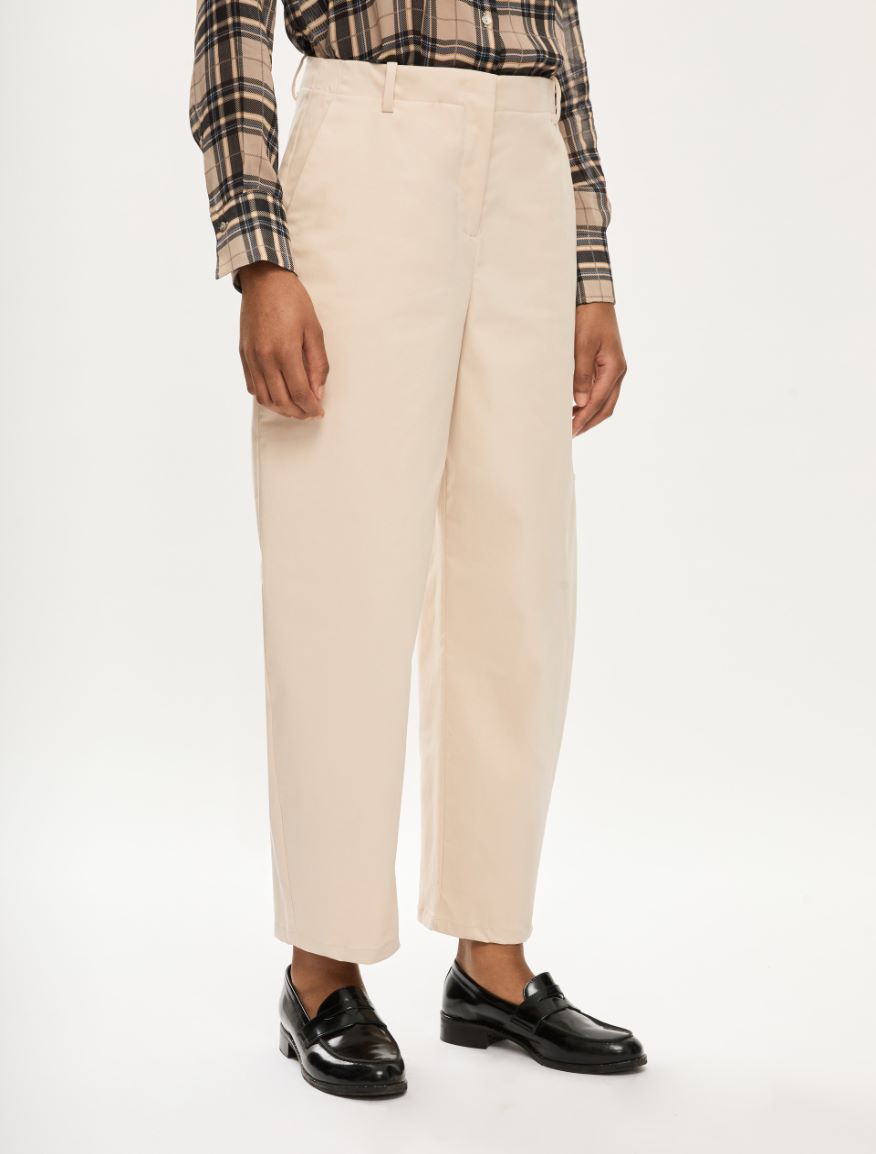 Barrel-leg trousers - BEIGE - Iblues