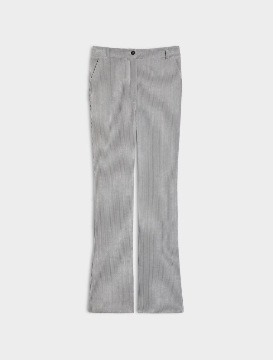 Velvet trousers - PEARL GREY - Iblues - 5