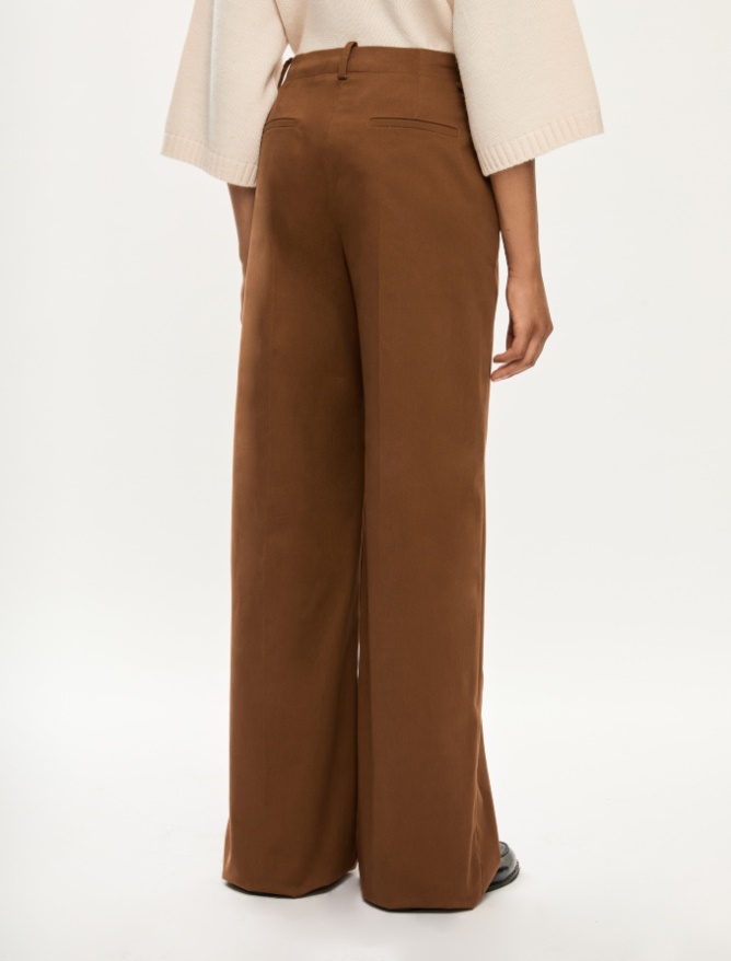 Wide-leg trousers - BURNT BROWN
