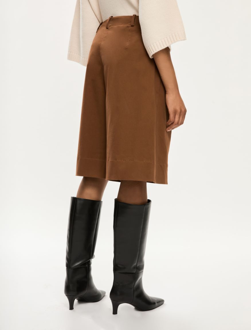 Relaxed-fit culottes - BURNT BROWN - Iblues - 2