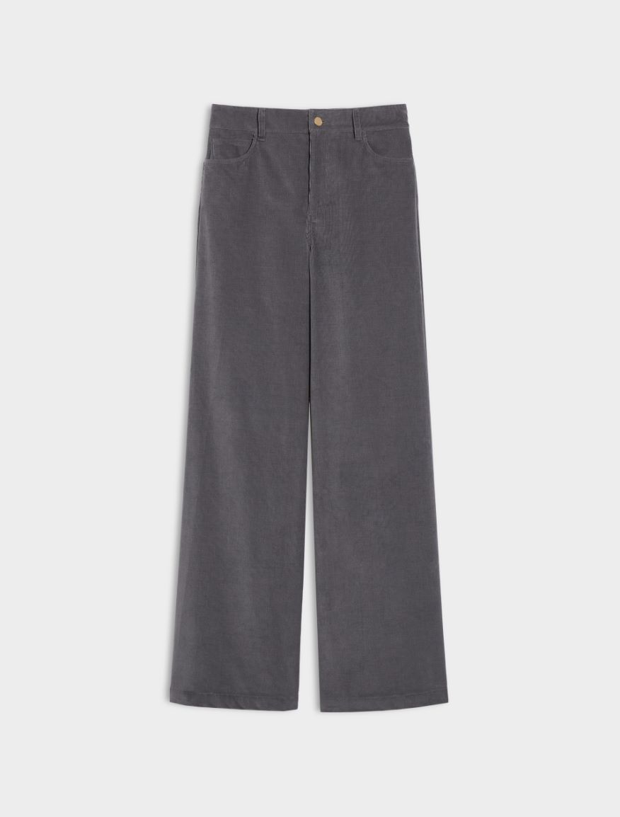 Velvet trousers - MEDIUM GREY - Iblues - 5