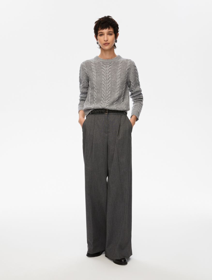 Pantaloni in flanella - GRIGIO SCURO - Iblues - 4