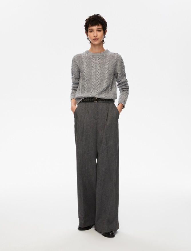 Pantaloni in flanella - GRIGIO SCURO