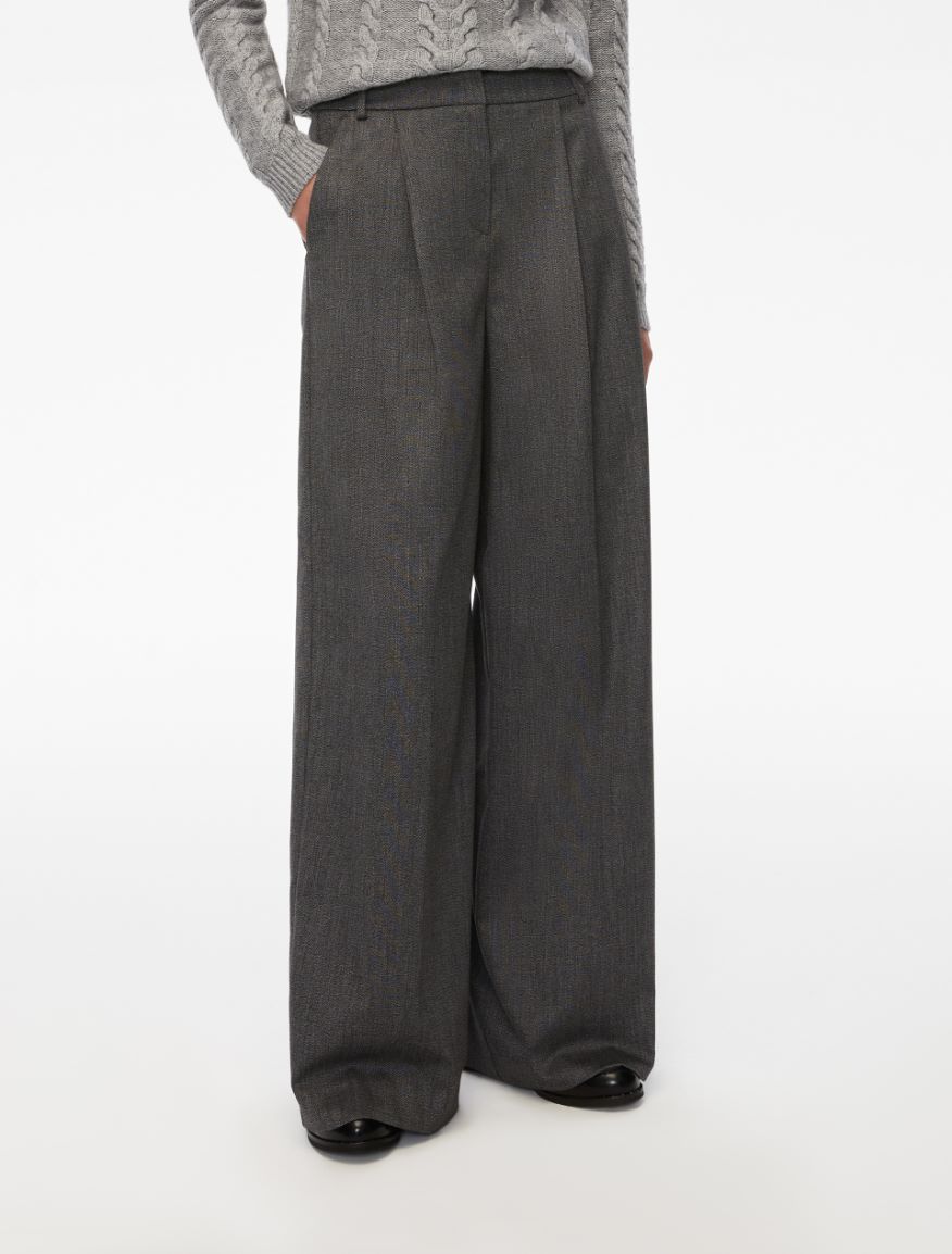 Pantaloni in flanella - GRIGIO SCURO - Iblues