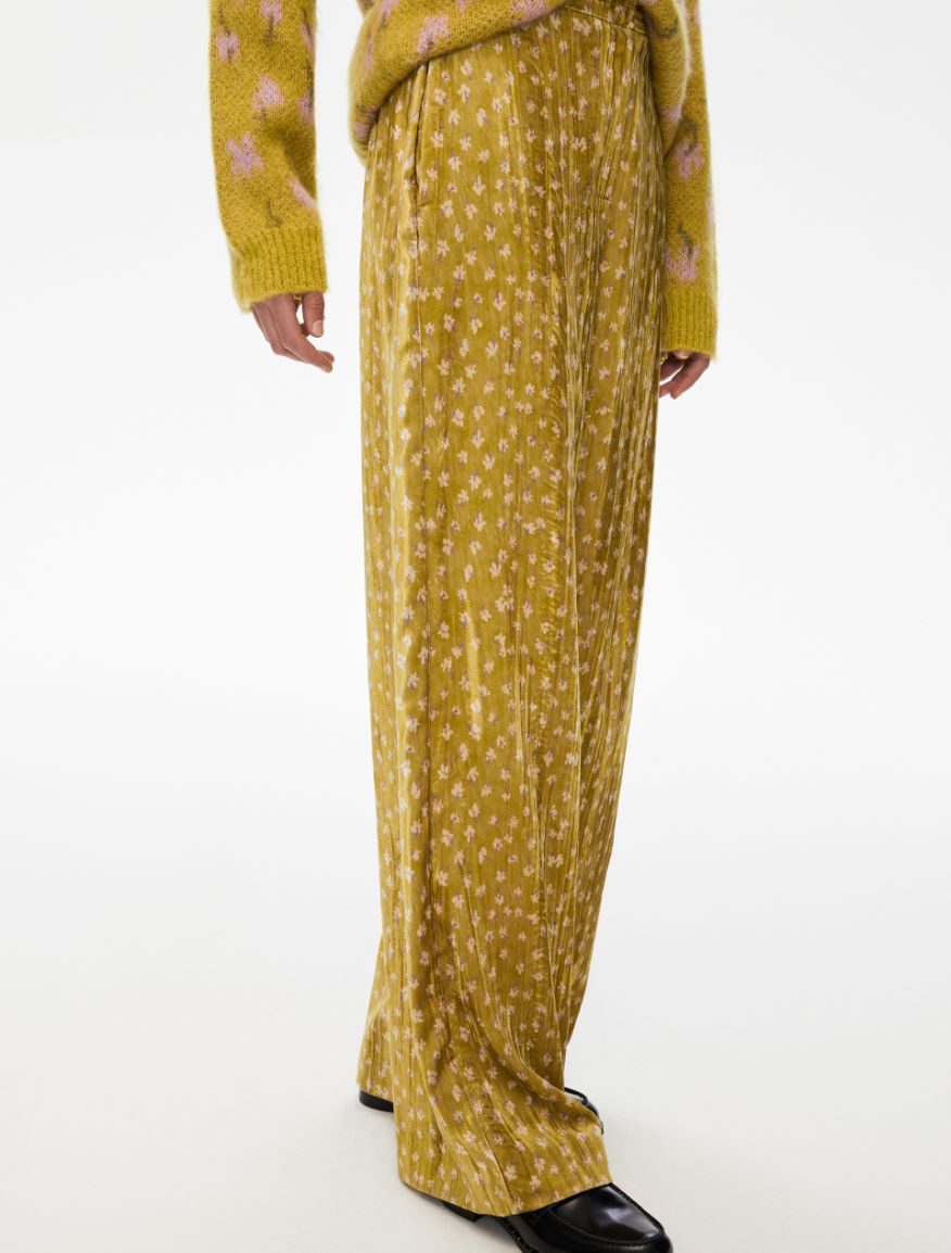 Velvet trousers - MUSTARD - Iblues - 3