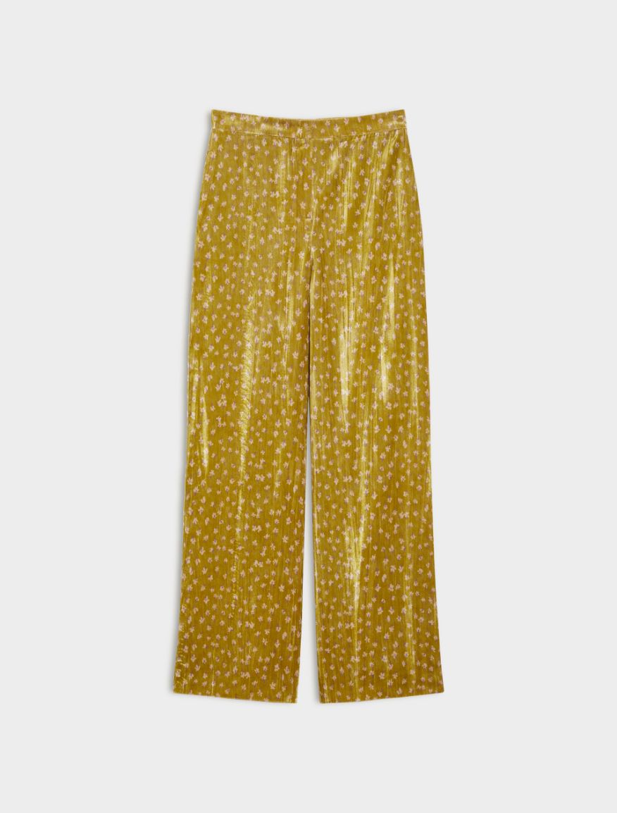 Velvet trousers - MUSTARD - Iblues - 5