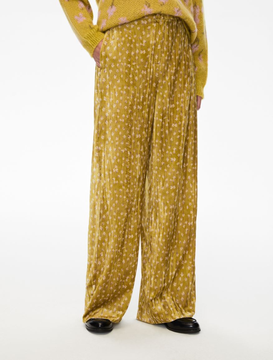Velvet trousers - MUSTARD - Iblues