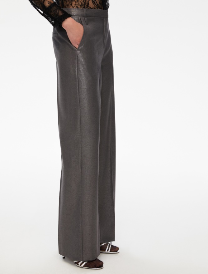 Pantaloni in lamé - ANTRACITE